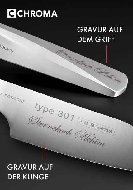 CHROMA Kochmesser mit Namensgravur