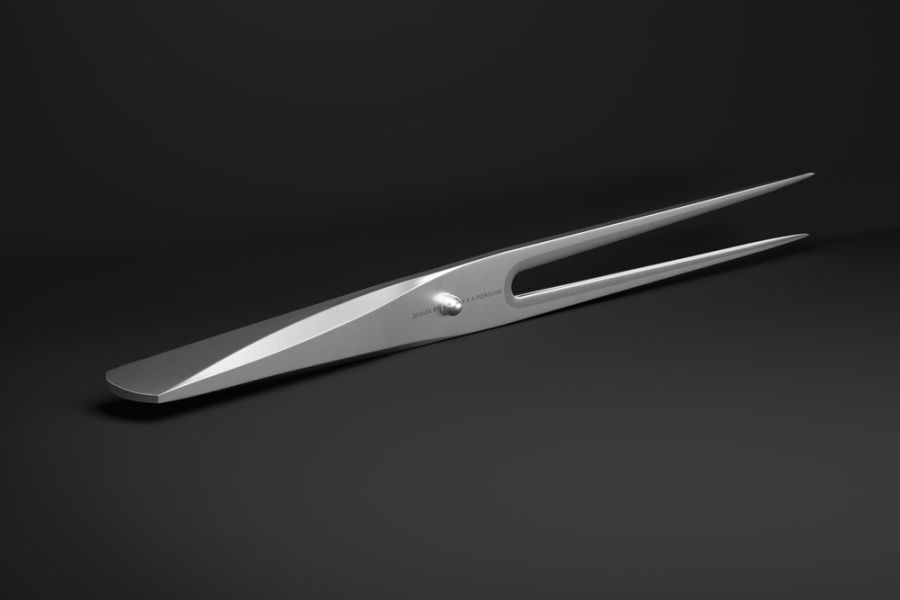 Perspektivische Ansicht der Bratengabel